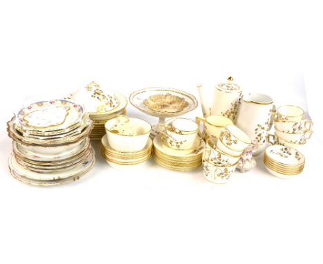 A quantity of a part Victorian dinner and tea service and a small quantity of further decorative teaware.