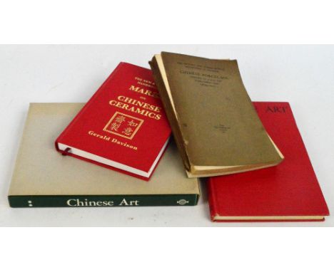 Four reference books relating to Chinese art to include "The New and Revised Handbook of Marks on Chinese Ceramics" by Gerald