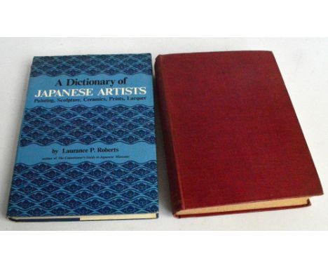 Two reference books related to Japanese art, "A Dictionary of Japanese Artists, Paintings, Sculpture, Ceramics, Print, Lacque