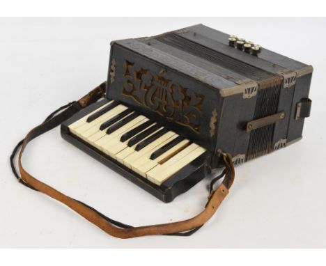 A German Steldeni "Italian Model" accordion, height 27cm.
