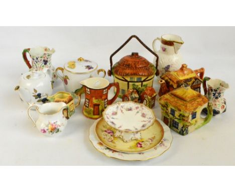 A quantity of Royal Worcester "Evesham" pattern dinner and teaware, two Coalport jugs and two further examples, also a group 
