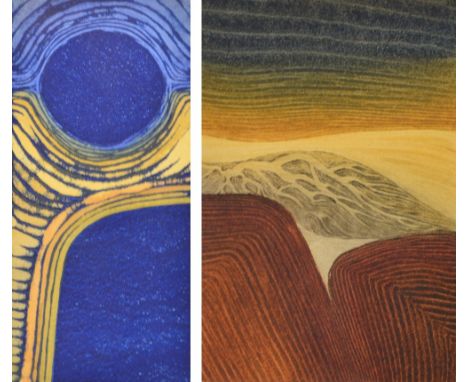 K.P. KETTLE; two artist proof serigraphs, one depicting abstract landscape, signed and dated in pencil lower right 1978, 20 x