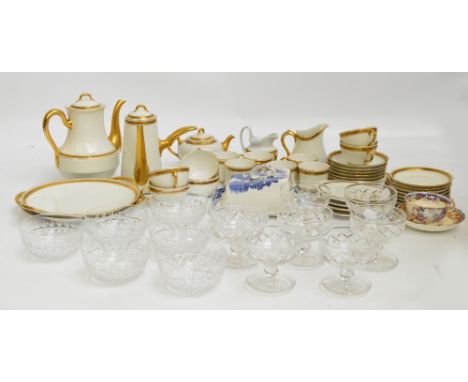 A French part tea/coffee/chocolate set by Limoges, Frank Haviland for Stephenson of Barton Arcade Manchester, with white grou