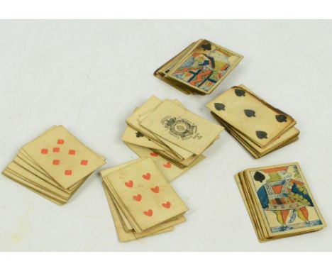 Two packs of 19th century playing cards, one by Gibson Hunt & Son, the other by Hull & Son, each set comprising 52 cards (2).