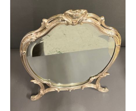 Baroque style table mirror with easel back (H53cm W34cm)