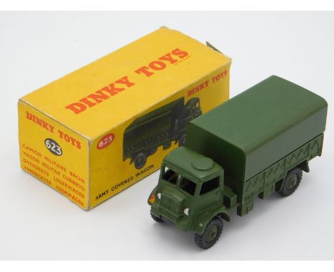 A boxed Dinky 623 Army Covered Wagon, box a/f 