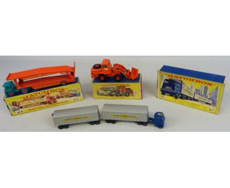 Matchbox - two Major Packs comprising Guy Warrior Car Transporter, No.M-8 and Inter State Double Freighter "Cooper-Jarrett", 
