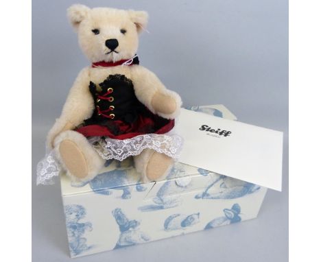 A Steiff limited edition French Cancan teddy bear No.48/1500 27cm high, boxed with certificate