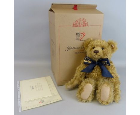 A Steiff limited edition One Hundred Years "Centenary" teddy bear No.3356, 44cm high, boxed with certificate