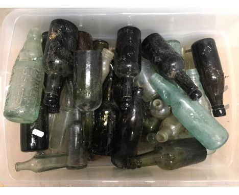 1 BOX OF VINTAGE BOTTLES