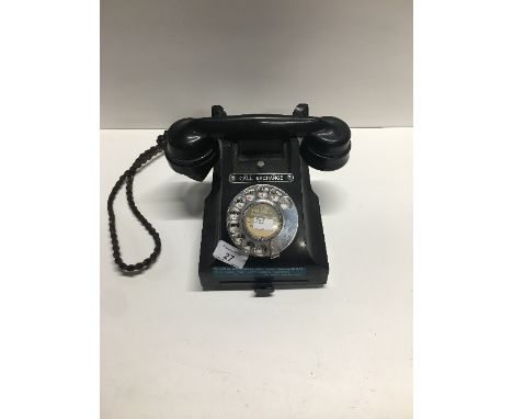 VINTAGE BLACK BAKELITE G.P.O TELEPHONE - 164 56