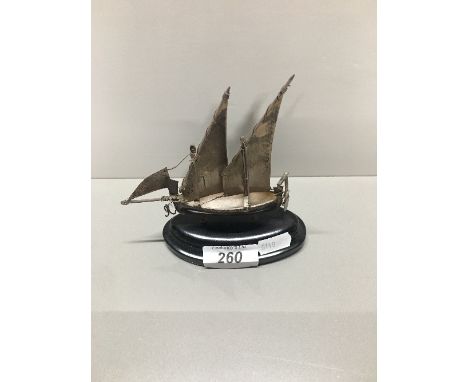 VINTAGE HALLMARKED SILVER MODEL SHIP