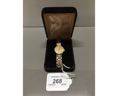 VINTAGE FAVRE LEUBA LADIES WATCH WITH 9K AND INSCRIPTION STAMPED ON BACK