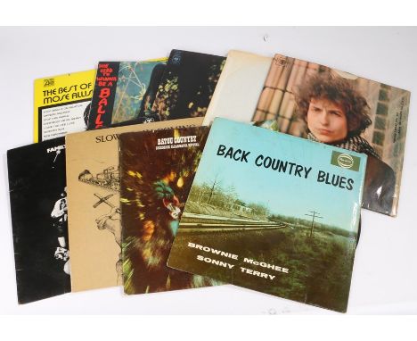 10x Folk/Rock/Blues LPs to include Bob Dylan - Blonde on Blonde (CBS 66012). Creedance Clear Water Revival - Bayou Country. B