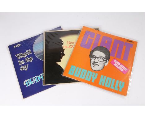 3x Buddy Holly LPs -  Giant (MUPS 371).Reminiscing (LVA 9212).That'll Be The Day (CP 24)