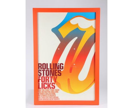 Rolling Stones Forty Licks advertising poster, 46cm x 71cm