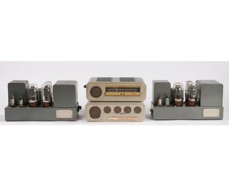 Pair of the Quad II amplifiers, Quad 22 control unit with instruction manual, Quad F.M. tuner with instruction manual (4)