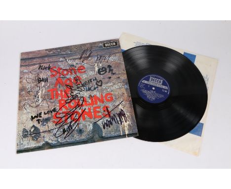 Rolling Stones interest, a signed LP sleeve with the autographs of  Mick Jagger, Keith Richards, Bill Wyman, Ronnie Wood and 