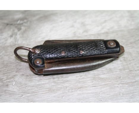 Vintage Army Style Jack Knife with Marlin Spike