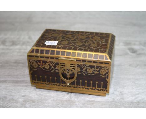 Brass and Rosewood Trinket Box