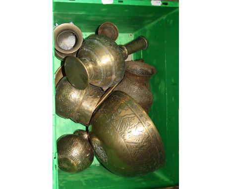 Large collection of mixed collectables to include; tools, books, brassware, Bicycle handlebars, metalware etc