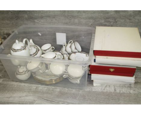 Wedgewood "Osborne" pattern tea &amp; coffee set and six boxed Spode "Armada" plates plus a Royal Worcester Plate