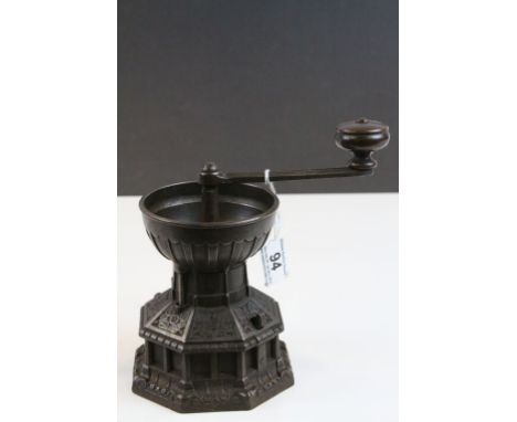Victorian Cast Iron Coffee Grinder by Kendrick &amp; Sons