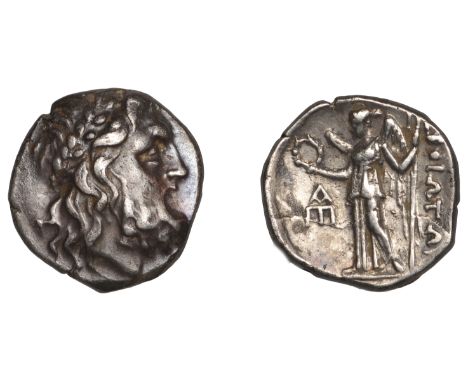 Greek Coinages, BOEOTIA, Federal coinage, Drachm, 225-171, laureate head of Poseidon right, rev. Nike standing left, holding 