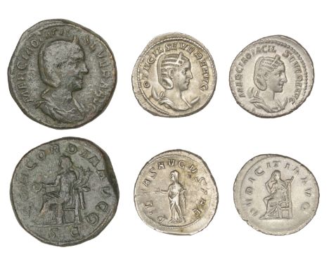 Otacilia Severa, Antoniniani (2), 244-6, rev. pvdicitia avg, Pudicitia seated left, pulling veil from face and holding sceptr