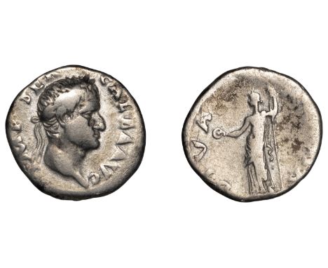 Roman Imperial Coinage, Galba, Denarius, Rome, 68-9, laureate bust right, rev. Livia standing left, holding patera and sceptr