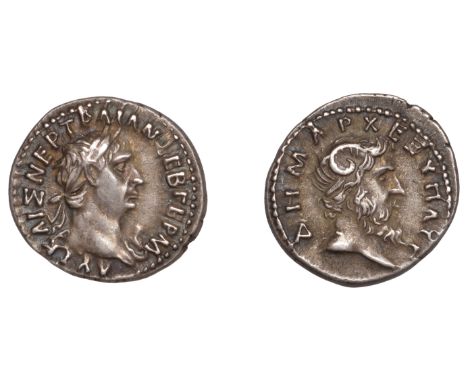 Roman Provincial Coinage, CYRENAICA, Cyrene, Trajan, Hemidrachm, 100, laureate bust right with aegis on left shoulder, rev. δ