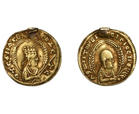 Greek Coinages, KINGDOM OF AKSUM, Ousanas (c. 300-330), gold Unit, crowned bust right, holding spear and flanked by corn-ears