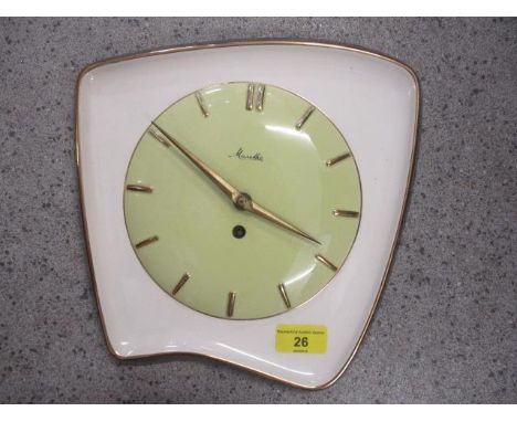 A mid 20th century Mauther ceramic wall clock 