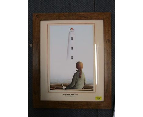 Michele Lehmann - The Lighthouse Keeper's Lover - a framed and glazed print, 15 6/8" x 10 3/8" 