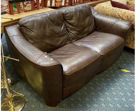LEATHER TWO SEATER SOFA