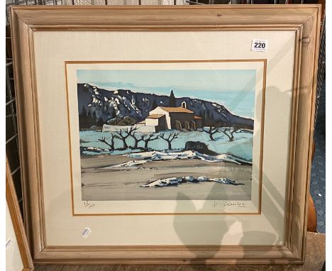 LIMITED EDITION PRINT OF A  MOUNTAIN SCENE - SIGNED 