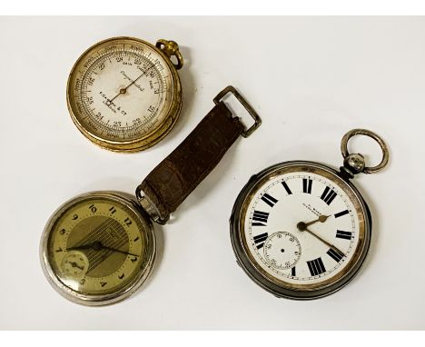 E.WISE POCKET WATCH BAROMETER &amp; ANOTHER POCKET WATCH