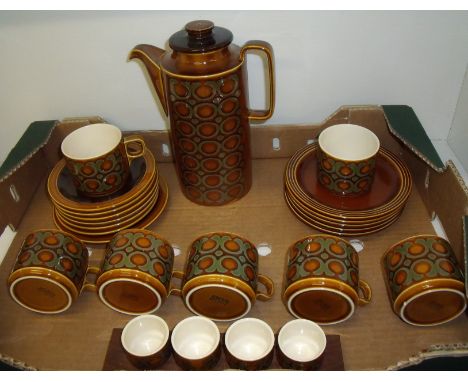 Selection of Hornsea Bronte ceramics including spice jars, teapot, cups and saucers, side plates et.