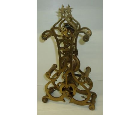 Partially completed hand made Victorian style brass skeleton clock