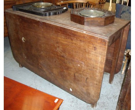 19th C mahogany drop leaf table 