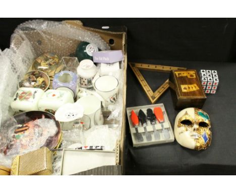 Large Collection of Playing Card Related Ceramics and other Playing Card associated items including Rubiks Cube, Wooden Boxes