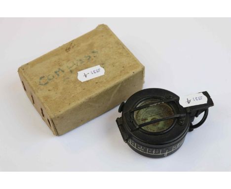 A World War Two / WW2 Military Issue MK.III Compass In Original Cardboard Issue Box.