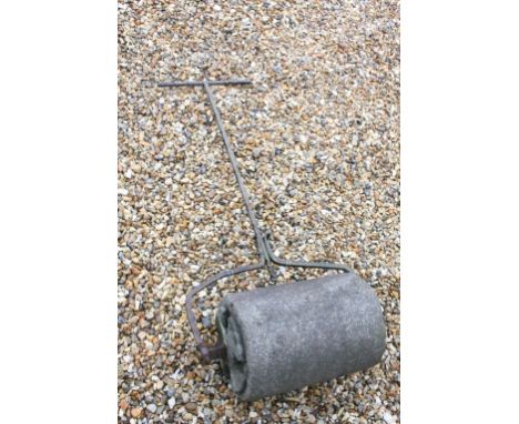 Vintage Stone and Iron Garden Roller