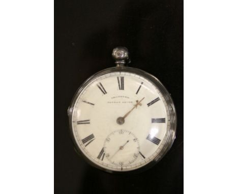 19th Century Hallmarked Silver Fusee Pocket watch, the movement marked "John Wainright Ormskirk", the Enamel dial marked "Imp