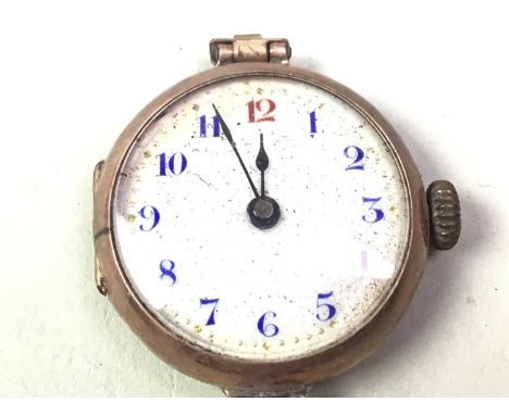 THREE LADY'S VINTAGE BRACELET WATCHES, NINE CARAT GOLD  one with a black moiré strapQty: 3