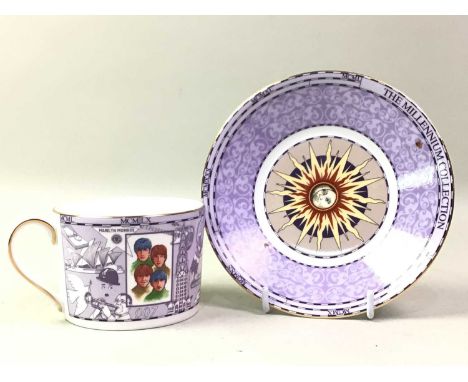 SET OF WEDGWOOD COFFEE CANS AND SAUCERS, the set in the Millennium pattern and comprising eight of each