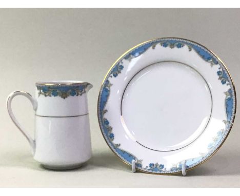 NORITAKE PART TEA AND DINNER SERVICE, Oberlin 2486 pattern, comprising cups, saucers, dinner plates, bowls, lidded tureens, t