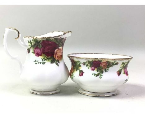 ROYAL ALBERT OLD COUNTRY ROSES TEA SERVICE, ALONG WITH A ROYAL IMPERIAL TEA SERVICE the first with eight cups, two large sauc