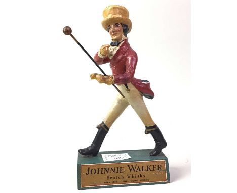 JOHNNIE WALKER ADVERTISING FIGURE, ALONG WITH FURTHER ITEMS including a Black and White whisky dog lamp and a Double Diamond 