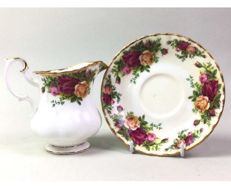 GROUP OF ROYAL ALBERT TEA WARE, OLD COUNTRY ROSES PATTERN including teapots, plates, cups and saucers, over 100 pieces